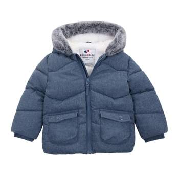 Rokka&Rolla Infant Toddler Boys' Puffer Coat Baby Hooded Winter Jacket