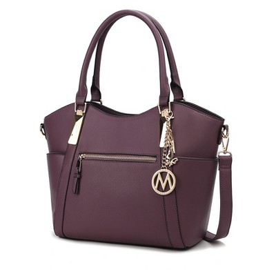 MKF Collection Janise Solid Vegan Leather Tote Bag Purse by Mia K