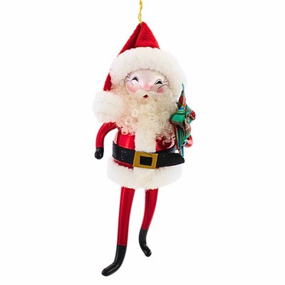 Italian Ornaments 7.0 Inch Tartan Tannenbaum Santa Italian Ornament Tree Ornaments