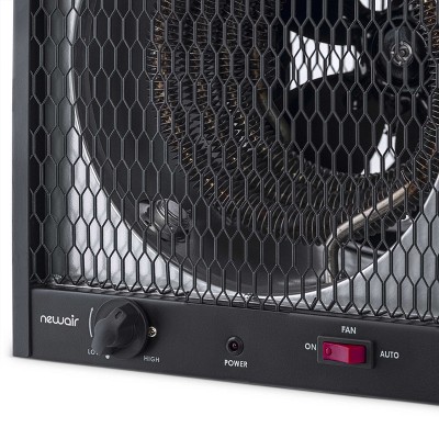 Portable Black Stainless Steel Electric Garage Heater with Thermostat
