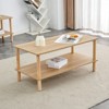 FONTOI Rectangular Coffee Table, Center Table with Open Storage Shelf for Living Room Bedroom, Burly Wood, 19.7"*17.9"*39.4" - 4 of 4