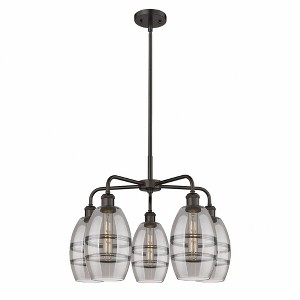 Vaz - 5 Light Stem Hung Chandelier In Industrial Style-13.63 Inches Tall and 23.88 Inches Wide - 1 of 1