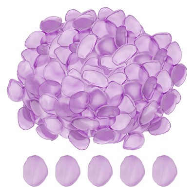 Unique Bargains Silk Decoration Artificial Hydrangea Flower Petals 200 Pcs Purple