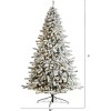 Flocked Spruce Christmas Tree with LED Lights and Bendable Branches – Snowy Winter Wonderland X-Mas Décor Tree - 3 of 4