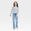 Girls' Striped Cropped Pullover Sweater - art class™ - 3 of 3