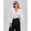 Women's Long Sleeve Spring Fall Business Casual Blazers Notch Lapel Trendy Work Office Blazer Outerwear - 2 of 4