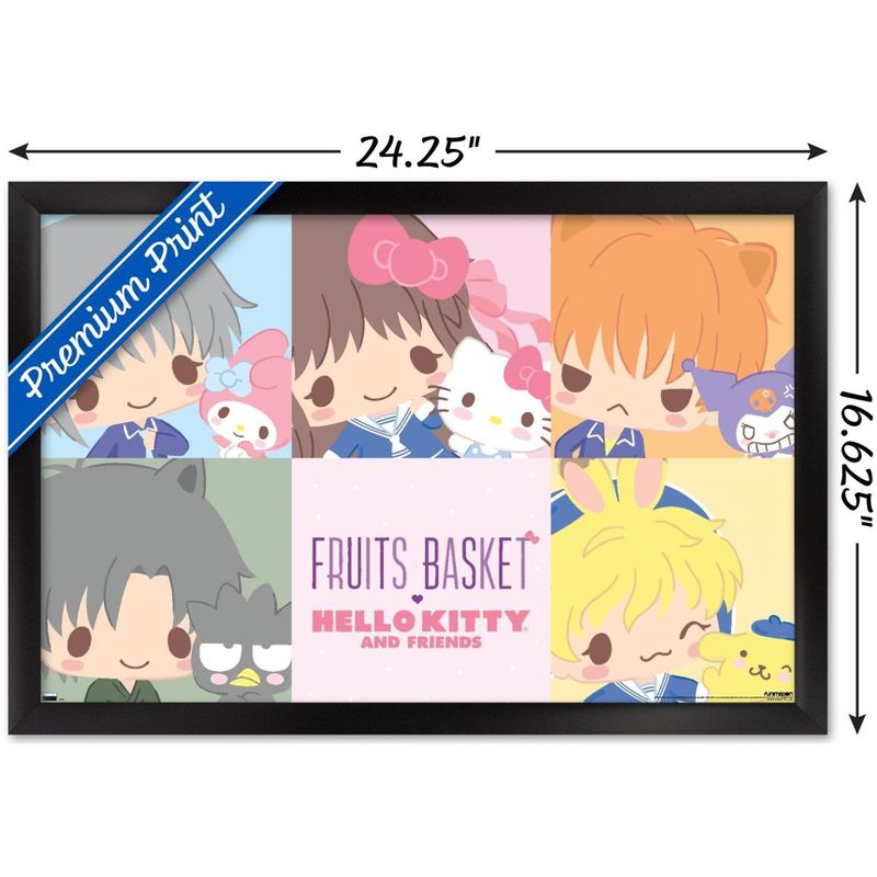 Trends International Fruits Basket x Hello Kitty and Friends - Squares Framed Wall Poster Prints, 3 of 7