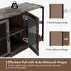 Farmhouse TV Stand for 65/75 Inch TVs, Industrial Entertainment Center With Double Mesh Doors - 4 of 4