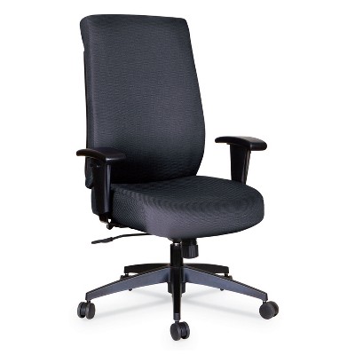 Alera Wrigley Series High Performance High-Back Synchro-Tilt Task Chair Black Fabric HPS4101