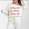 Simply Sage Market Patriotic America Stacked Coquette Lightweight Garment Dyed Sweatshirt - 2 of 4