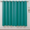 Kate Aurora Set of 2 Thermal Room Darkening Grommet Top Curtains For Small Windows - 63 in. Long - Turquoise - 2 of 3