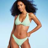 Women's Twist-Front Bralette Bikini Top - Shade & Shore™ Green