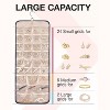 Hanging Jewelry Organizer Storage Roll with Hooks Double-Sided Jewelry Holder for Earrings, Rings on Closet, Wall, Door, 1 piece, Large, Black - 3 of 4