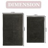 Luxury Reversible Bathroom Rugs Set, Washable Rug, Soft Cotton Extra Soft and Absorbent bath Rug, Non-Slip Bath Mat Set, 2 Pcs Set(S+M), Gray - 3 of 4