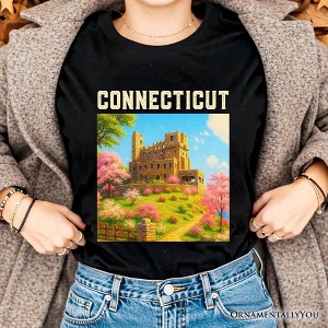 Charming Connecticut State Gillette Castle T-Shirt, Historic Landmark Tee and New England Travel Keepsake Souvenir | OrnamentallyYou - 1 of 4