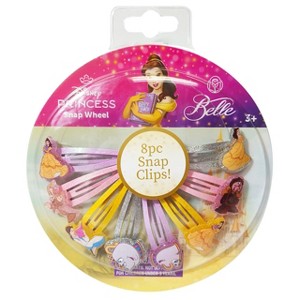 Disney Princess Hair Clips  8-Pack Sna Clips – Disney Princess Belle Multicolor Set Ages 3+ - 1 of 4