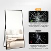 65" x 24" Full Length Mirror with Stand, Black Wall Mounting Full Body Mirror, Metal Frame Full - 4 of 4