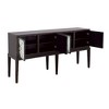 Treasure Trove Accents 4 Door Nocturne Console: Mirrored Fronts, Tapered Legs, MDF & Rubberwood - 3 of 4