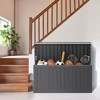 Kumasinova 80 Gal Oversized Storage Deck Box for Outdoor Use,All Weather PP Resin,Garden Seat Storage Box,Waterproof & KD Design - 4 of 4