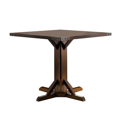 Counter Height Dining Table Brown/Cherry - Benzara