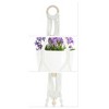 Unique Bargains Macrame Plant Hanger Woven Cotton Indoor Outdoor Decorative - 4 of 4