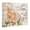 Stupell Industries Spring Floral Happy Easter Bunny, 40" x 30" - 3 of 4