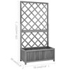 vidaXL Planter Flower Box Trellis Raised Bed Outdoor Planter Solid Firwood - 4 of 4