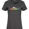 Women's Peanuts Snoopy Beach Ball Graphic T-shirt Dress - Heather Charcoal - 4X - 2 of 4