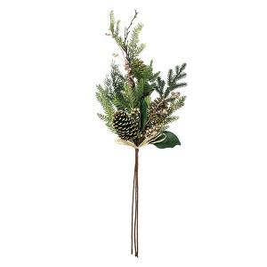 Northlight 28" Artificial Mixed Pine with Berries and Pine Cones Christmas Pick Spray Decoration - 1 of 1