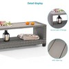 Sonkuki 4 Pieces Patio Conversation Set, Loveseat Sofa with Coffee Table, All-Weather PE Rattan Wicker Sofa - 4 of 4