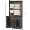 Hall Tree with Coat Rack and Shoe Storage Cubbies for Hallway, Entryway Furniture Mudroom Storage Cabinet with 3 Drawers and 2 Mirrors - 2 of 4