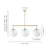Rennnsan Nestara 47"W 3-Light Linear Milk Glass Modern Dimmable Kitchen Island Pendant - 3 of 4