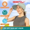 SUN CUBE Women Sun Hat for Outdoor UV Protection, Wide Brim Sun Hat Ponytail, Convertible Zip-Off Beach Hat Visor - 3 of 4