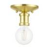 Livex Lighting Lansdale 1 - Light Flush Mount in  Satin Brass - 2 of 4