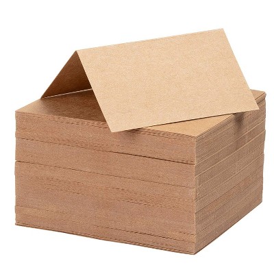 Juvale 200-Pack Rustic Kraft Paper Place Cards for Wedding Table Settings (3.5 x 2 Inches)