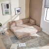 Modular Chaise Lounge Freely Combinable Sleeper Sofa Bed Daybed Lazy Sofa Couch, Space-saving, Chenille Upholstered-ModernLuxe - 2 of 4