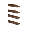FurnitureR Wood Floating Shelves for Wall, 15.75 Inch Wide Rustic Wooden Floating Shelves, WallMounted Display for Living Room, Brown - 4 of 4