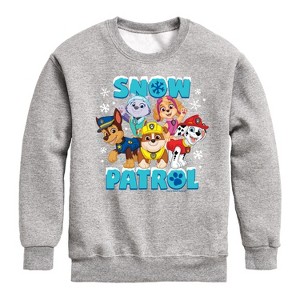 Boys' - Paw Patrol - Snow Patrol Graphic Long Sleeve Fleece Sweatshirt - 1 of 4