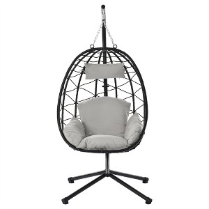 XINGHANZHENXUAN Patio Accent Chairs, Hanging Swing Chair, Patio Hammock Chair for Balcony, Living Room, Bedroom - 1 of 4