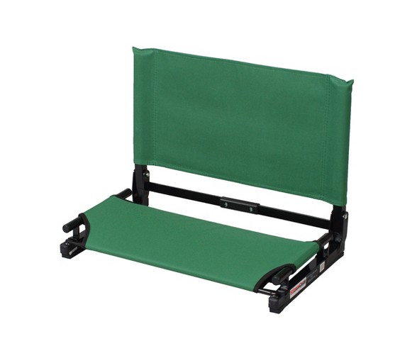 Stadium Chair Deluxe Game Changer Portable Folding Canvas Bleacher Seat, Green