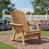 Okak Oversize Wooden Outdoor Adirondack Chair with Foldable Design, Outdoor Lounge Chair with Wide Arms, Patio Chair for Garden - 2 of 4