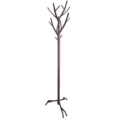 Bronze Metal Hall Tree Freestanding Coat and Hat Rack with Branches