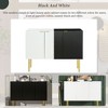 CENGHU Simple & Luxury Style Storage Cabinet, Buffet Cabinet with Gold Metal Legs & Handles, Adjustable Shelves, for Living Room, Dining Room - 4 of 4