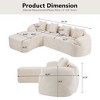GDFStudio Gideon L-Shaped 4-Seater Chenille Compressed Sectional Sofa - 3 of 4