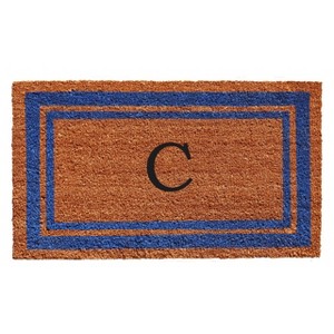 Calloway Mills 152971830A Blue Border 18 In. x 30 In. Monogram Doormat - 1 of 4