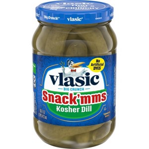 Vlasic Snack'mms Kosher Dill Pickles - 16 fl oz - 1 of 4