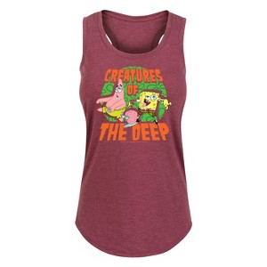 Women's - SpongeBob SquarePants - Creatures Of The Deep Graphic Racerback Tank - 1 of 4