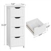 Yaheetech Wooden Bathroom Floor Cabinet Storage Cabinet Organizer with 4 Drawers - 3 of 4