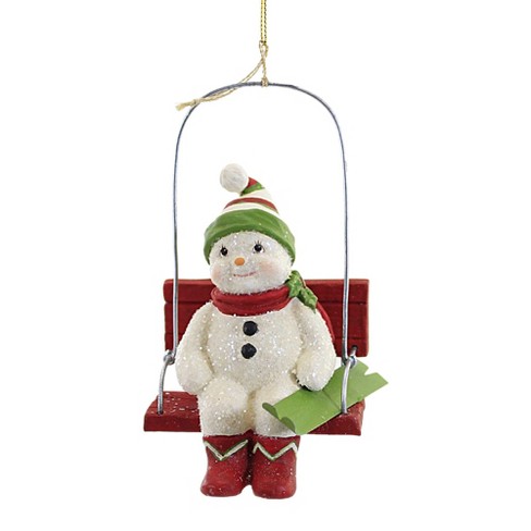 3.25 In Cheerful Snowman Winter Fun Tree Ornaments : Target