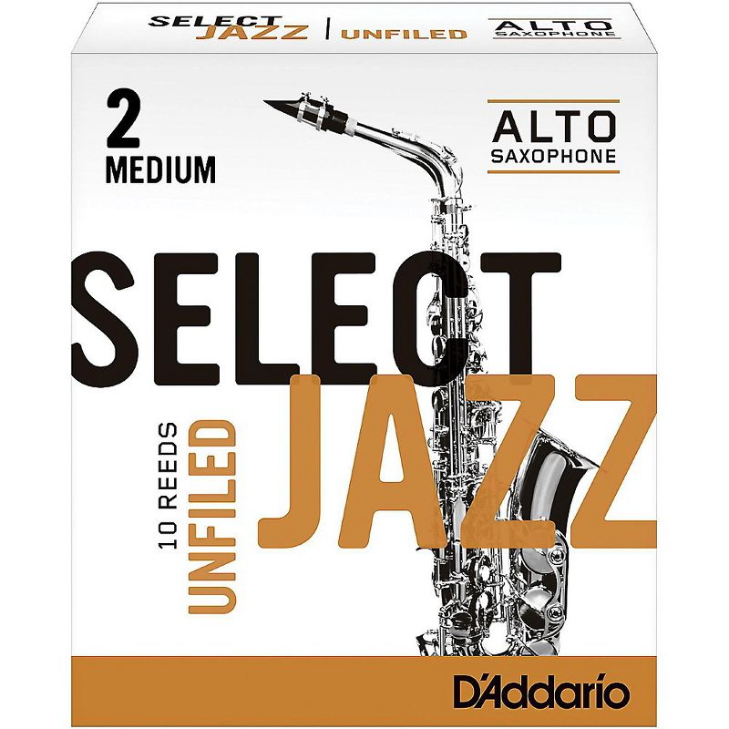 D'Addario Woodwinds Select Jazz Unfiled Alto Saxophone Reeds, 1 of 4